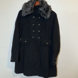 American Rag Faux Fur Black Jacket Sz Med